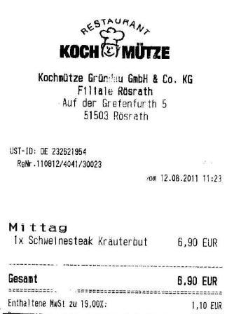 swmn Hffner Kochmtze Restaurant